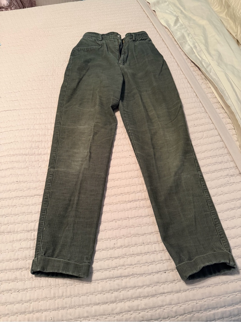 Liz Claiborne Women's Olive Green Corduroy Pants